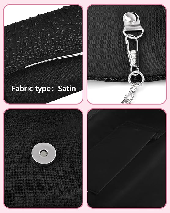 TINDTOP Clutch Purses for Women, Formal Evening Bags Suede Shoulder Envelope Party Handbags