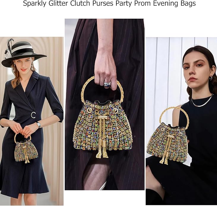 Sparkly Diamond Evening Bag Clutch Purses