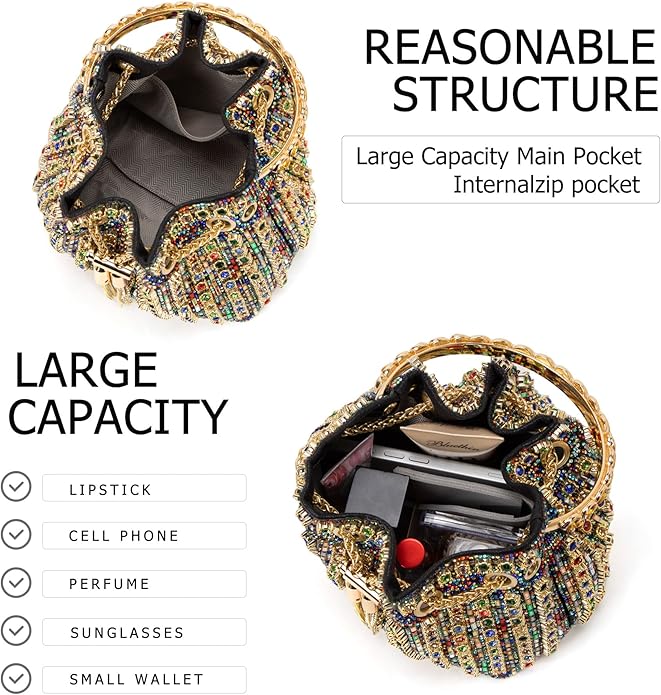 Sparkly Diamond Evening Bag Clutch Purses